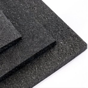 Sort Comfort gummigulv, 6 mm., 1,25 x 10 meter