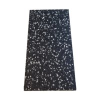 Vareprve 20x10 cm - Comfort fitnessgulv, 6mm sort med 15% gr