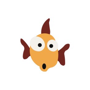 2D EPDM Figur - Fisk nr. 3, baby