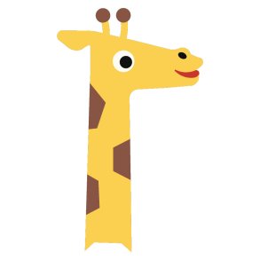 2D EPDM Figur - Girafhoved med hals