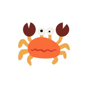 2D EPDM Figur - Krabbe, baby