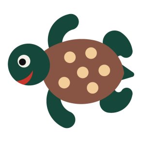 2D EPDM Figur - Skildpadde nr. 1