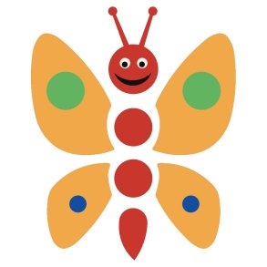 2D EPDM Figur - Stor Sommerfugl