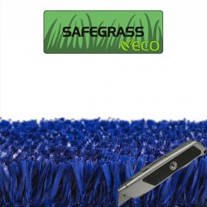 PLAYGRASS ECO BL� Safegrass, kunstgr�s, rulle i anbrud, bredde 2 m 