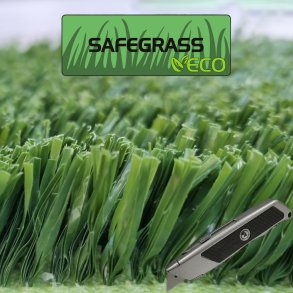 PLAYGRASS ECO Safegrass, konstgrs, rulle skuren, bredd 4 m - Rulle skuren