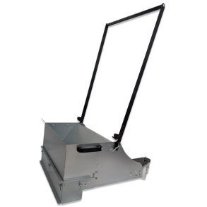 Udlgger slde med 4 hjul. Til sten og gummi. 760 mm bred